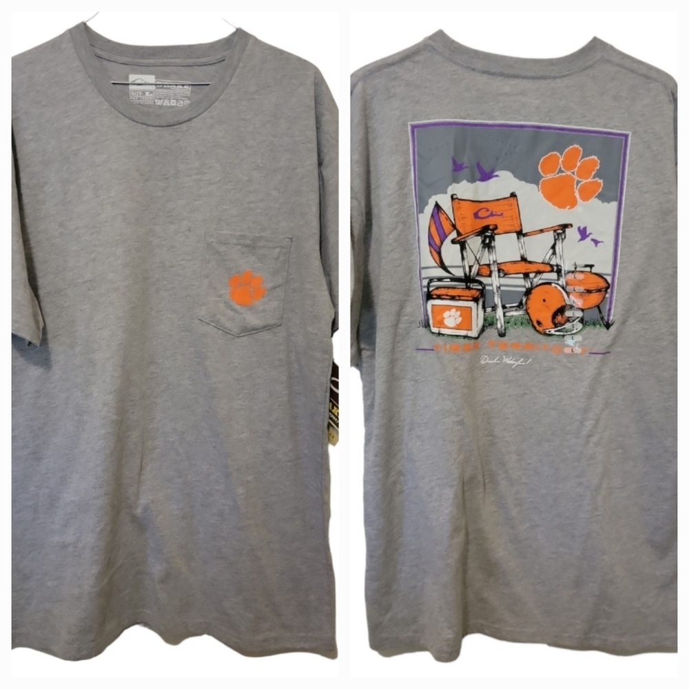 Drake Men's Clemson University Tee Shirt Size L NEW